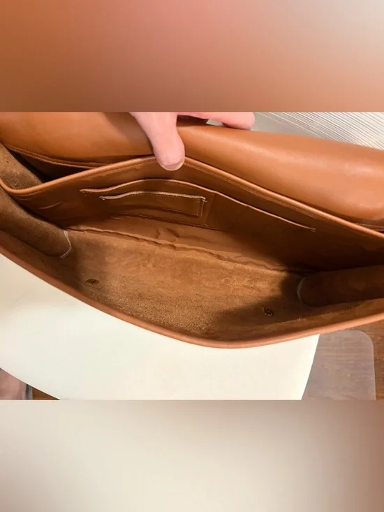 Vintage Coach Men's Essex Briefcase (#5274) Tan Leather Messenger & Laptop Bag - Picture 8 of 13